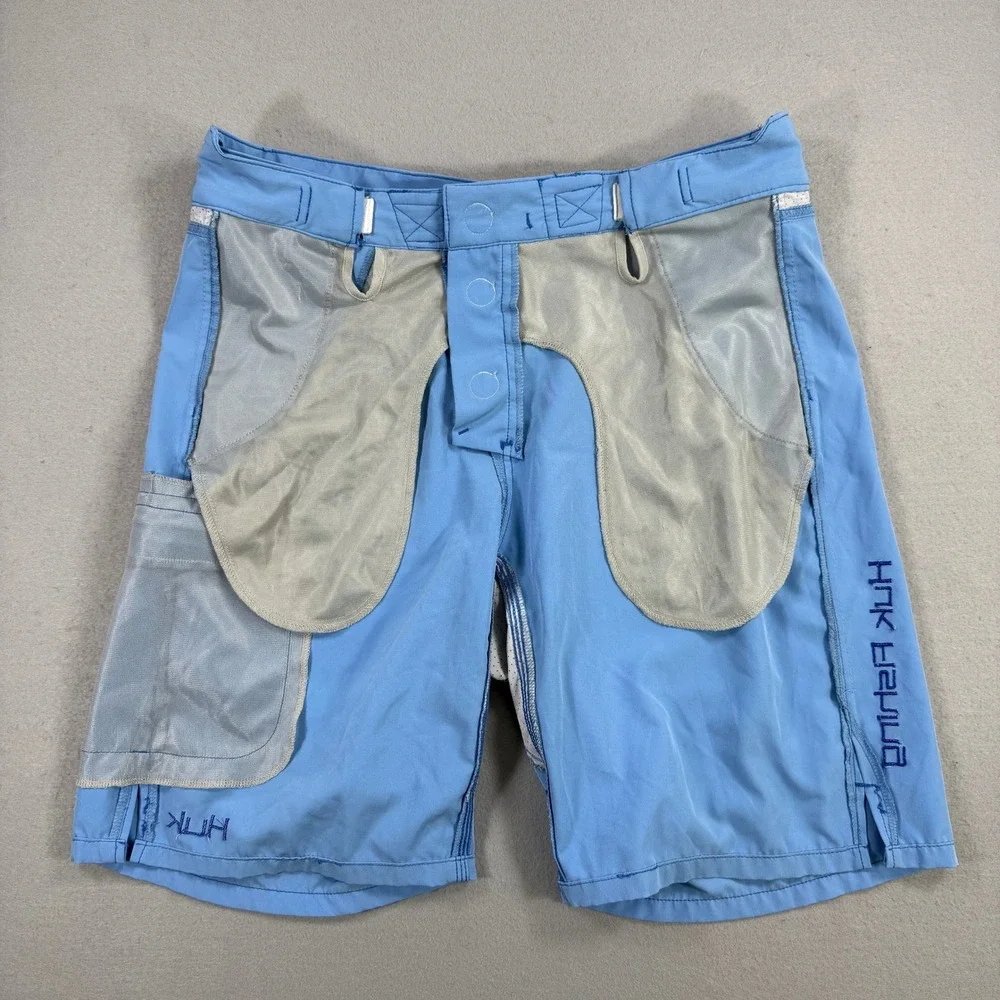 Huk Board Shorts Mens Large Blue Swim Trunks Camo Performance Beach Summer Cargo